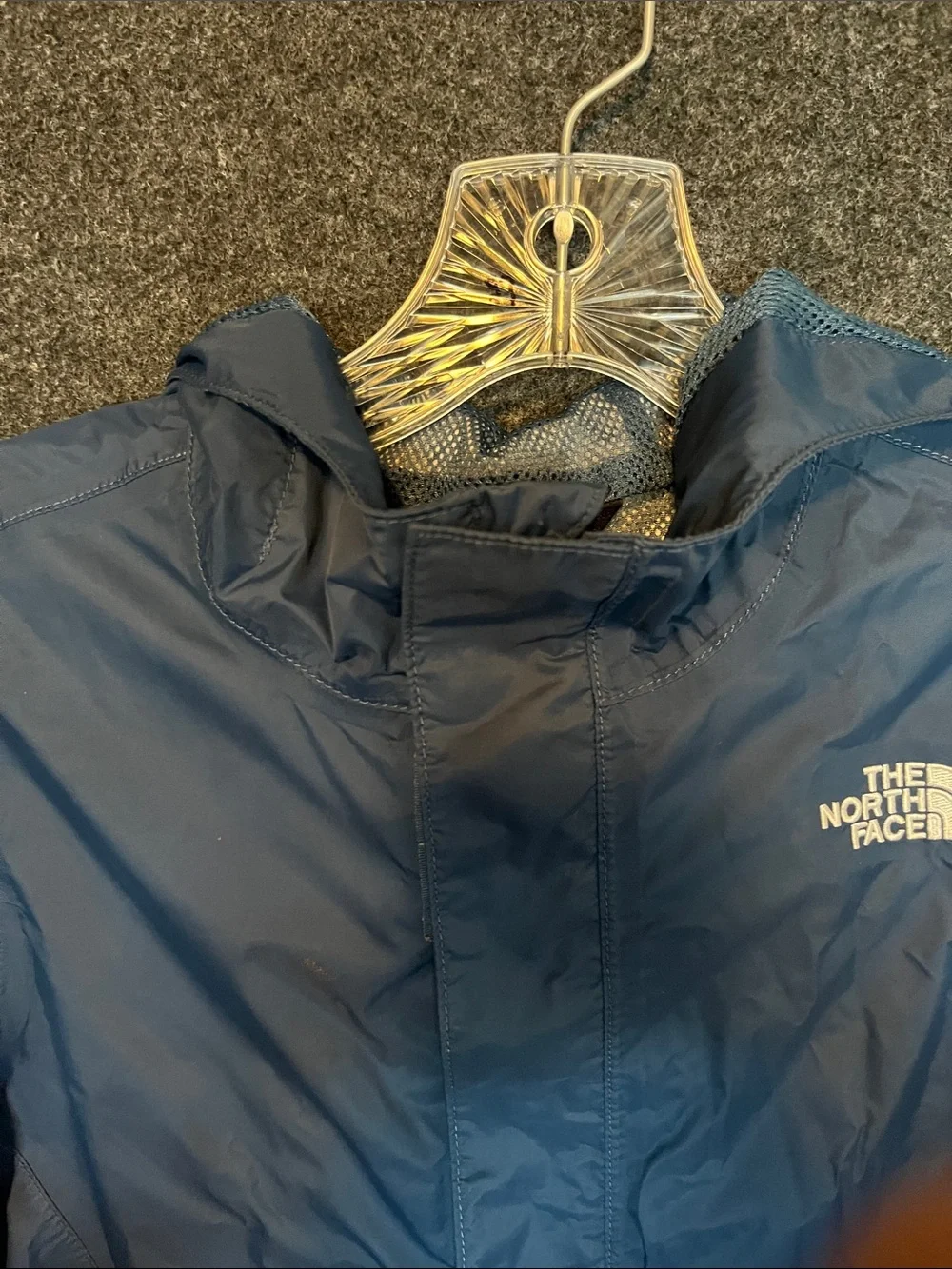 The North Face Kids Navy Blue Hooded Rain Jacket